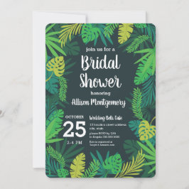 Convites Chá de panela de Verão de Folhas Tropicais
