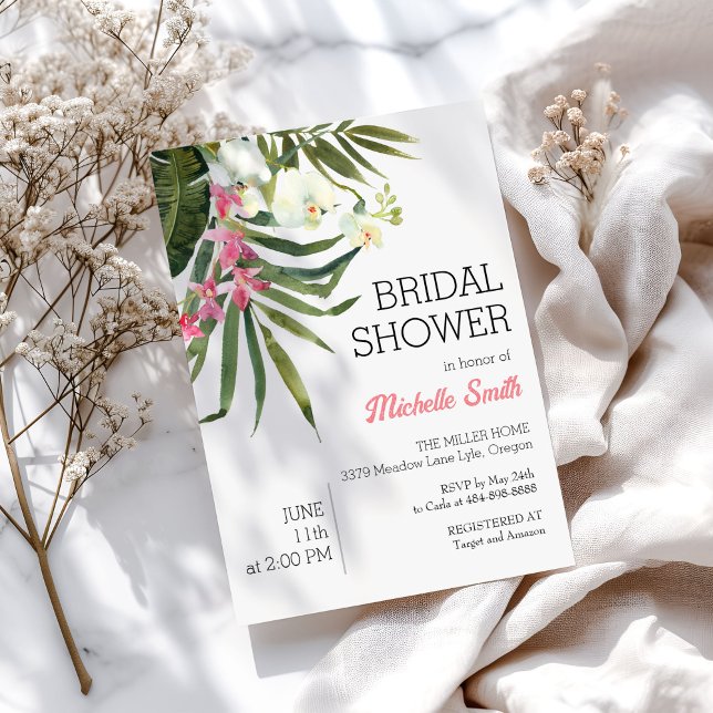 Convites Chá de panela de Verão de praia tropical (Criador carregado)