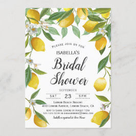 Convites Chá de panela de Verão Modern Boho Lemon