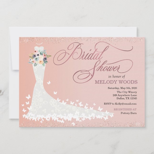 Convites Chá de panela de vestida (Frente)