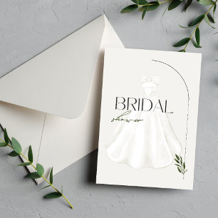 Convites Chá de panela de Vestido Branco Elegante
