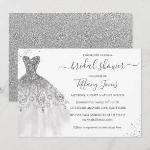 Convites Chá de panela de Vestido de Casamento de Glusas Br