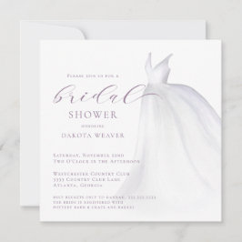 Convites Chá de panela de Vestido de Casamento de Molho Pur