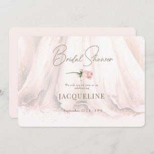 Convites Chá de panela De Vestido De Rosa Blush Elegance