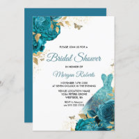 Chá de panela de Vestido Turquoise Teal Sparkle