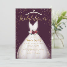 Chá de panela de vestidos Elegantes Dourados e Bur