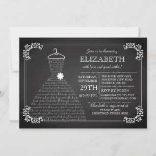 Convites Chá de panela de vestidos modernos