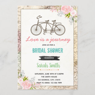 Convites Chá de panela de viagem da bicicleta