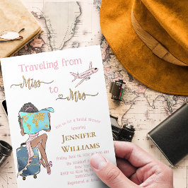 Convites Chá de panela de Viagem da Senhorita para a Sra.