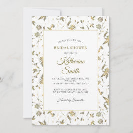 Convites Chá de panela de Vinha das Flores Douradas Elegant