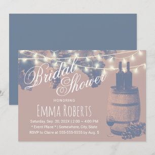 Convites Chá de panela De Vinha De Vinho Rústico