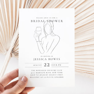 Convites Chá de panela de vinho Chic