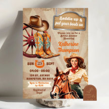 Chá de panela de Vintage Pin Up Cowboys