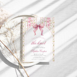 Convites Chá de panela de Vintagem do Casando rosa