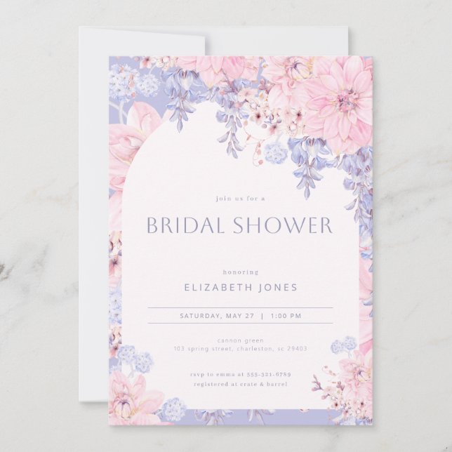 Convites Chá de panela de Wisteria do Partido do Jardim (Frente)