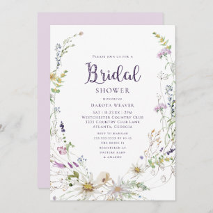 Convites Chá de panela de Wreath Wildflower