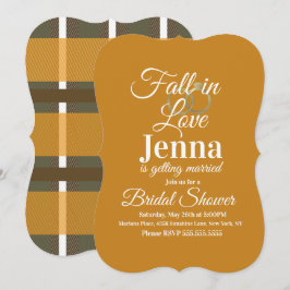 Convites Chá de panela de Xadrez com Faixa de queda moderna