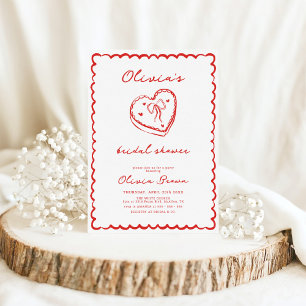 Convites Chá de panela Desenho Da Mão De Bolo Retroativo