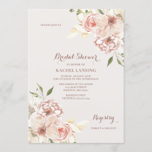 Convites Chá de panela Diário e Rosa