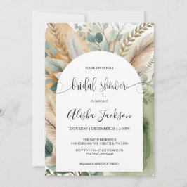 Convites Chá de panela do Arch Moderno Terracotta & Sage