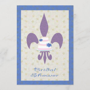 Convites Chá de panela do bolo de casamento da flor de lis