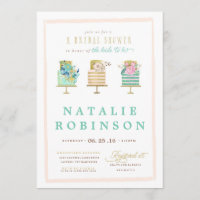 Chá de panela do bolo do Couture - azul