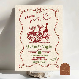 Convites Chá de panela do Casal de Par Perfeito do Arco Des