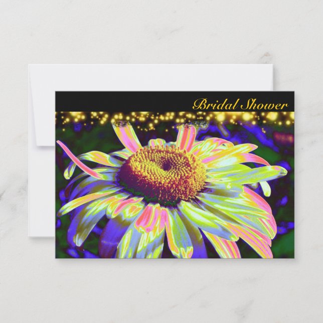 Convites Chá de panela do costume de flower power (Frente)