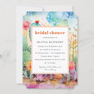 Convites Chá de panela do Deserto do Sudoeste Moderno de Wa