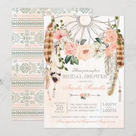 Convites Chá de panela do Dream Boho Dreamcatcher