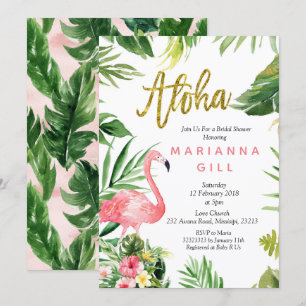 Convites Chá de panela do flamingo