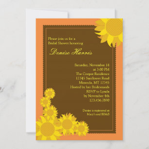 Convites Chá de panela do girassol