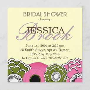 Convites Chá de panela do jardim do primavera