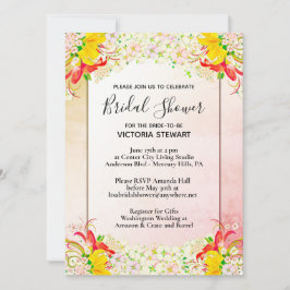 Convites Chá de panela do Jardim Flor