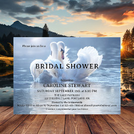 Convites Chá de panela do lago Elegante Swan