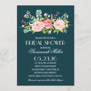 Convites Chá de panela do marinho   do jardim de rosas