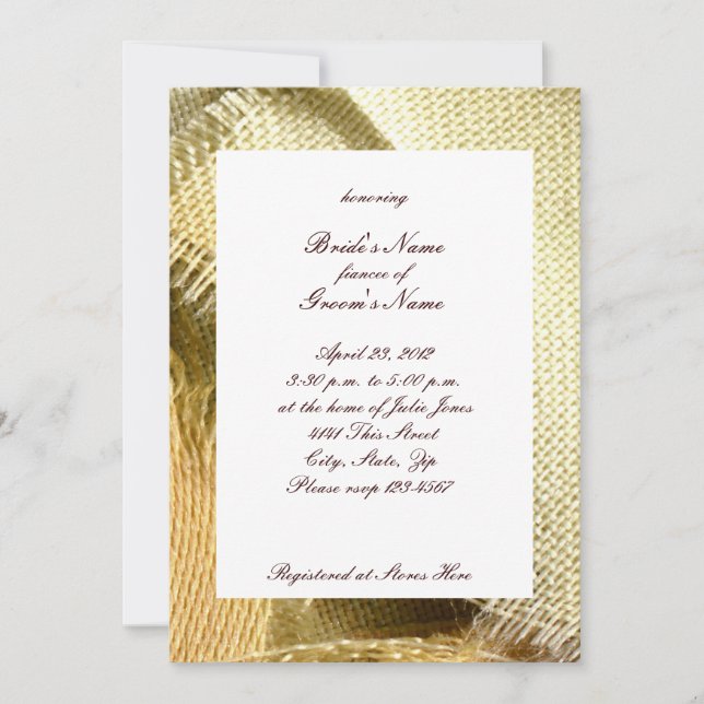 Convites Chá de panela do país de serapilheira e de (Frente)