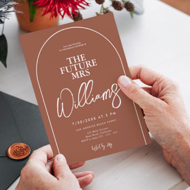 Convites Chá de panela do partido Arch Minimalist Hens (Criador carregado)