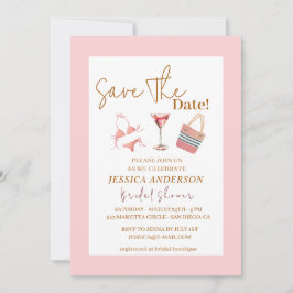 Convites Chá de panela Do Partido Bikinis Salvar A Data