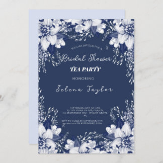 Convites Chá de panela do Partido do Chá Azul Dusty