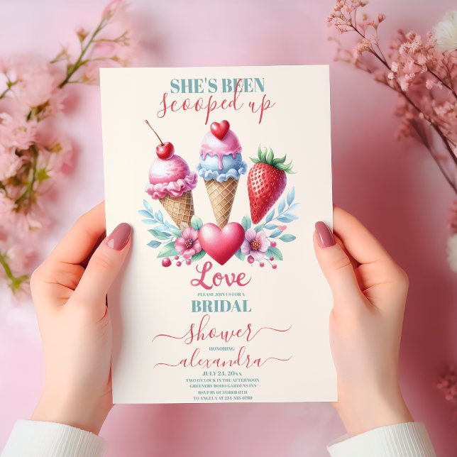 Convites Chá de panela do Sorvete Boho (Criador carregado)