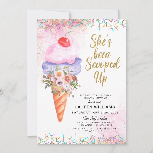 Convites Chá de panela do Sorvete cooptado (Frente)