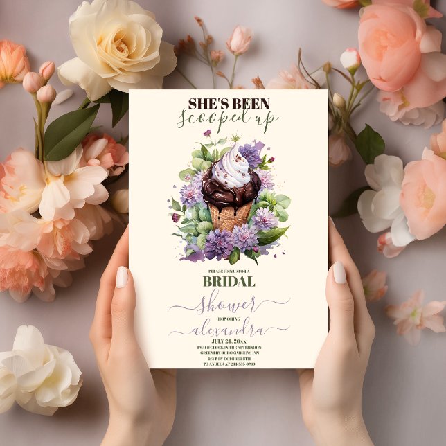 Convites Chá de panela do sorvete inclinado (Criador carregado)