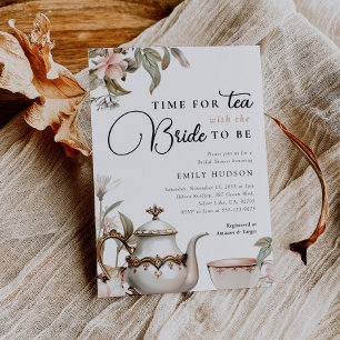 Convites Chá de panela do Tea Party Elegante