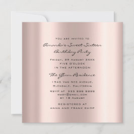 Convites Chá de panela Doce 16º Aniversário Rosa Coração