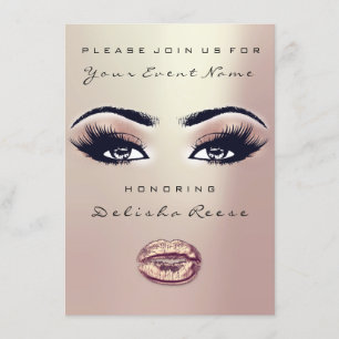 Convites Chá de panela doce 16º Rosa Olhos Brilhante Magr