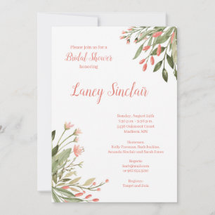 Convites Chá de panela dos cantos florais