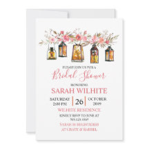 Chá de panela dos Lanternas Florais de Aquarela