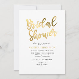 Convites Chá de panela Dourado