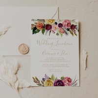 Chá de panela Dourado Boho Floral Weding Luncheon